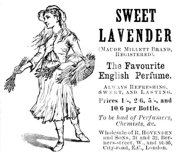 Advertisement for Sweet Lavender perfume, 1890. Creator: Unknown.