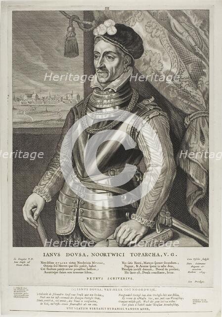 Jan van der Does, Baron of Nortwijk, plate three from Quatuor Personae, 1649. Creator: Cornelis de Visscher.