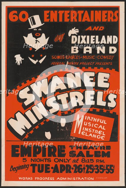 Swanee Minstrels, Salem, MA, [193-]. Creator: Unknown.