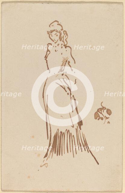 Standing Female Figure, c. 1883. Creator: James Abbott McNeill Whistler.