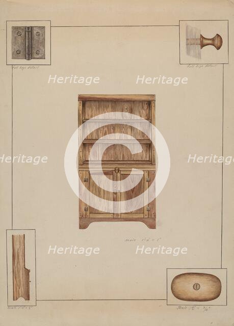 Tewer or Cupboard, c. 1938. Creator: Sarah F. Williams.