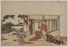 Women on a Veranda, c. 1800. Creator: Hishikawa Sori III (Japanese).