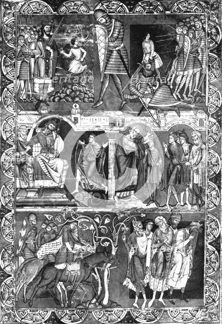 'Leaf from a Bible. Winchester', c1160-1170, (1930). Artist: Unknown