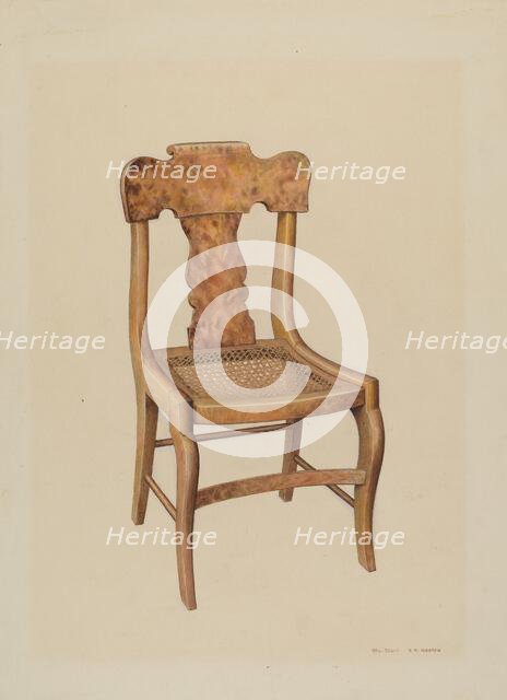 Dining Room Chair, c. 1939. Creator: Ralph Morton.