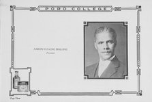Aaron Eugene Malone; President, 1922. Creator: Unknown.