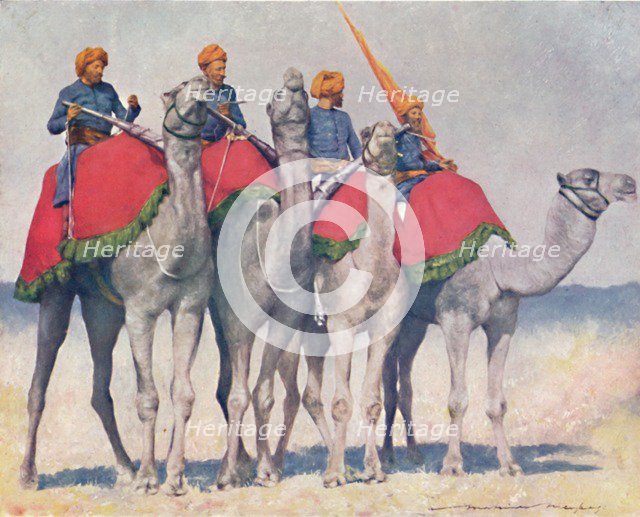 'Camelry from Alwar', 1903. Artist: Mortimer L Menpes.