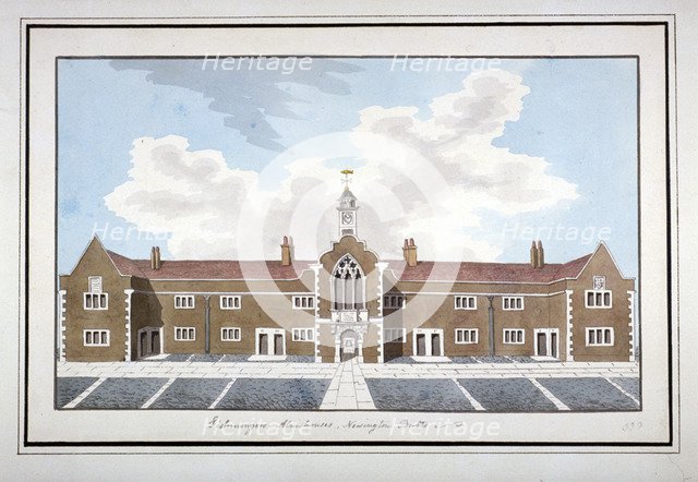 Fishmongers' Almshouses, Southwark, London, c1850. Artist: Anon