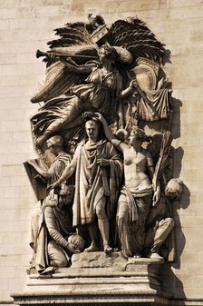 "Le Triomphe de 1810", Arc de Triomphe, Paris, France. Creator: Jean-Pierre Cortot.