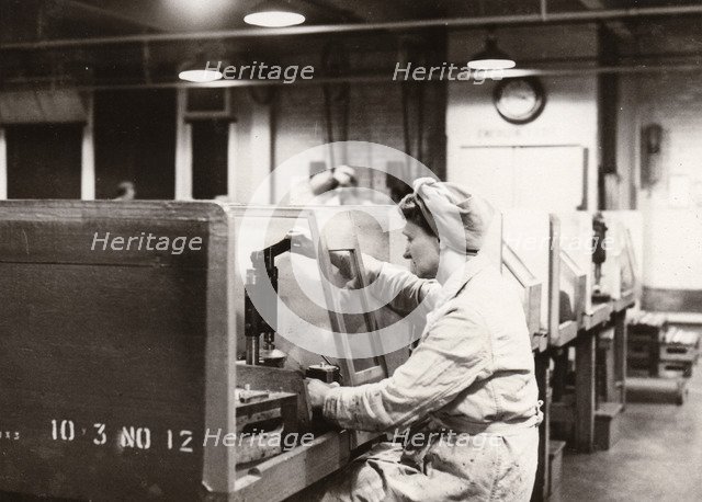 Munitions work, County Industries, York, Yorkshire, 1943. Artist: Unknown