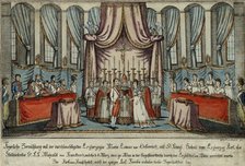 Marie-Louise married Napoleon by proxy in Vienna, with Archduke Charles standing in for Napoleon, 18 Artist: Loeschenkohl, Johann Hieronymus (1753-1807)
