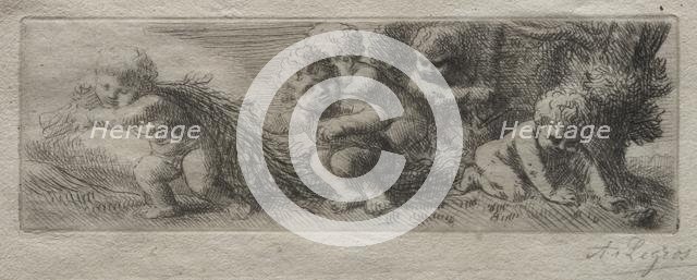 Plate for Top of Pin Box. Creator: Alphonse Legros (French, 1837-1911).