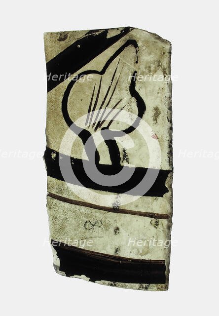 Glass Fragment, French, 14th century. Creator: Unknown.