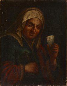 Old Woman with a Mug, 18th century. Creator: Unknown.