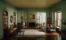 E-6: English Library of the Queen Anne Period, 1702-50, United States, c. 1937. Creator: Narcissa Niblack Thorne.