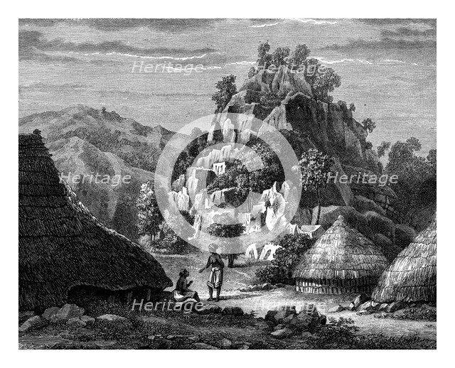 Landscape of the Island of Timor, 19th century.Artist: Frederic Sorrieu
