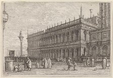 La libreria. V., in or before 1742. Creator: Canaletto.