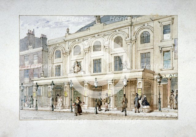 Surrey Theatre and Surrey Coffee House on Blackfriars Road, Southwark, London, c1835. Artist: Thomas Hosmer Shepherd