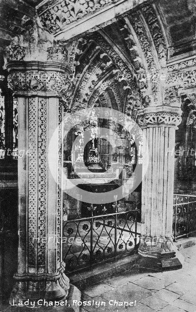 Lady Chapel, Rosslyn Chapel, Midlothian, Scotland, 20th century. Artist: Unknown