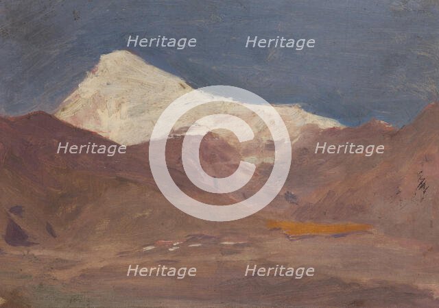 The Caucasus (Mount Kazbek), 1892. Creator: Jan Ciaglinski.