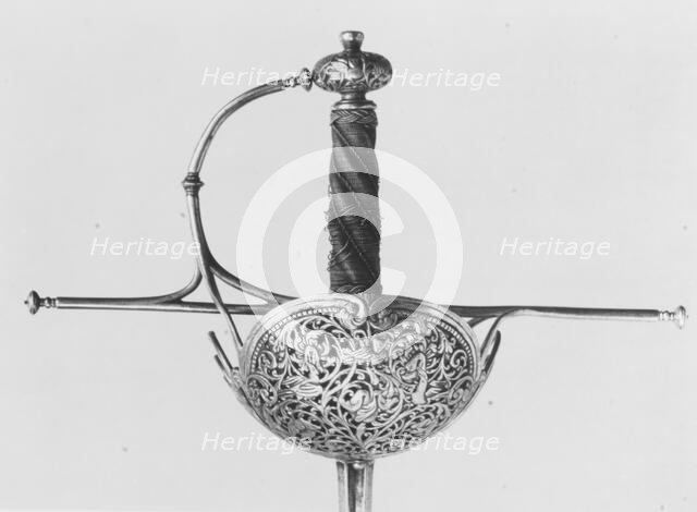 Cup-Hilted Rapier, hilt, Italian, probably Naples; blade, German, Solingen, ca. 1650-75. Creator: Johann Bongen.