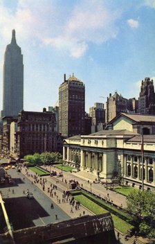 Public Library, New York City, New York, USA, 1956. Artist: Unknown