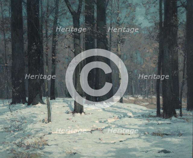 Woods in Winter, ca. 1912. Creator: John F. Carlson.