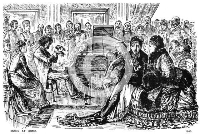 'Music at Home', 1885 (1891).  Artist: George du Maurier