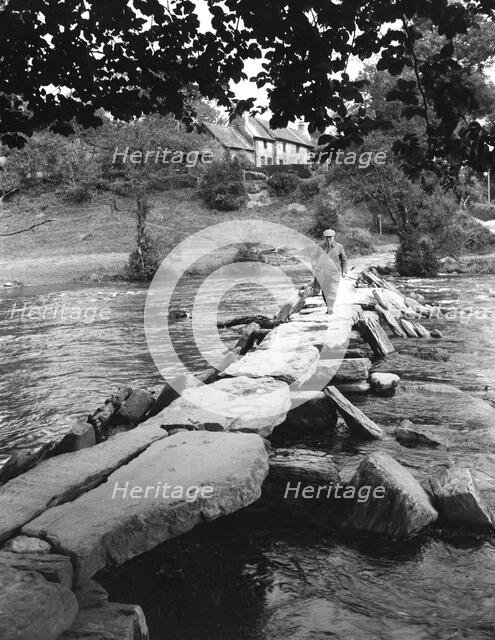 Tarr Steps, near Dulverton, Exmoor, Somerset, c1955. Creator: Arthur Charles Kirby Ware.