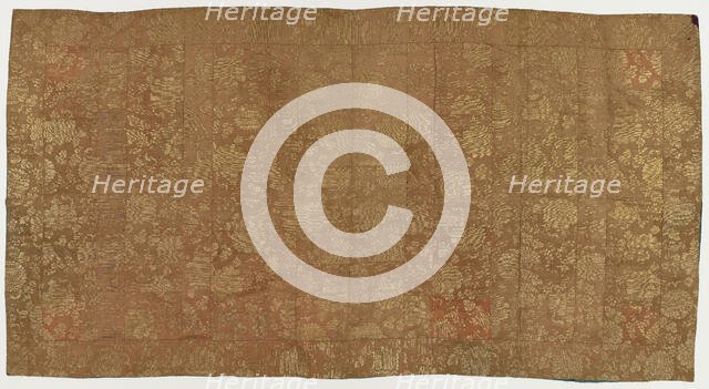 Brocade, silk. A Buddhist monk's robe, patched: Kesa, Edo period, 1615-1868. Creator: Unknown.