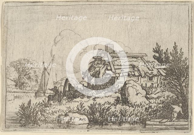 The Ruined Cottage, Surrounded by Water, 17th century. Creator: Allart van Everdingen.