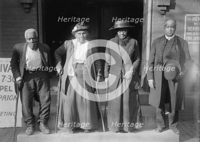 Slaves Reunion - Lewis Martin, Age 100; Martha Elizabeth Banks, Age 104; Amy Ware, Age 103..., 1917. Creator: Harris & Ewing.