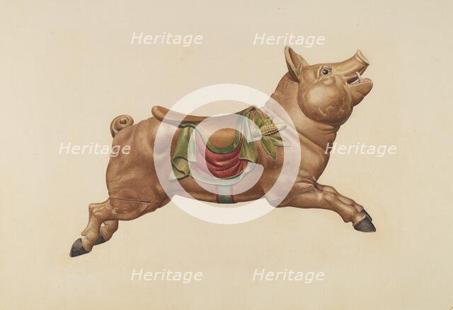 Carousel Pig, c. 1939. Creator: Henry Tomaszewski.