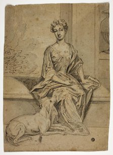 Portrait of Court Lady with Mastiff, n.d. Creator: Godfrey Kneller or possibly after.