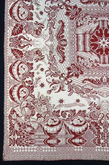 Coverlet, New York, c. 1850. Creator: Unknown.