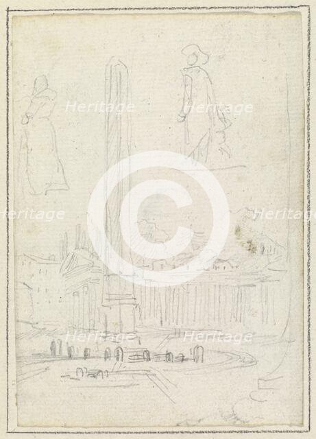 The Obelisk in Saint Peter's Square, 1754/1765. Creator: Hubert Robert.