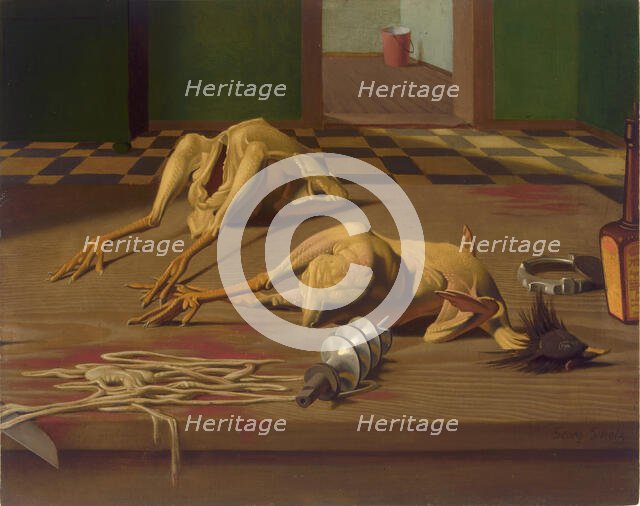 Dead Chickens, 1926. Creator: Scholz, Georg (1890-1945).