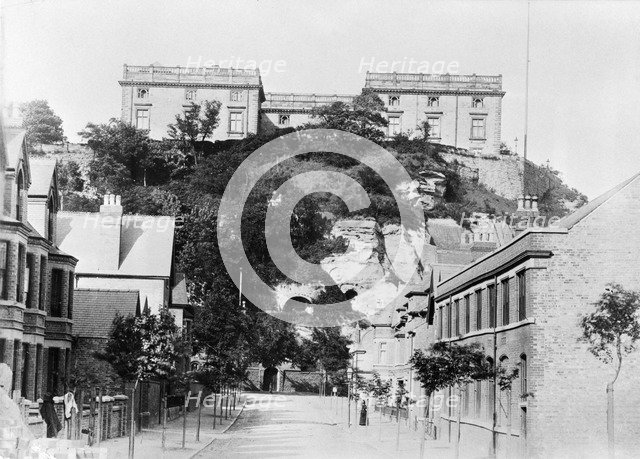 Nottingham Castle from the west, Nottinghamshire, c1890(?). Artist: Samuel Kirk
