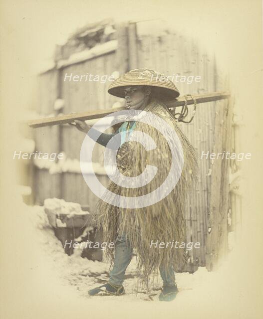 Laborer in Grass Cape, about 1868. Creator: Felice Beato.