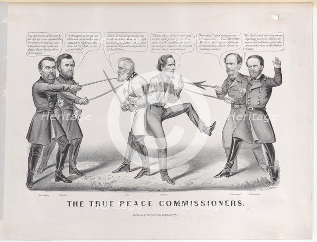The True Peace Commissioners, 1865., 1865. Creators: Nathaniel Currier, James Merritt Ives, Currier and Ives.
