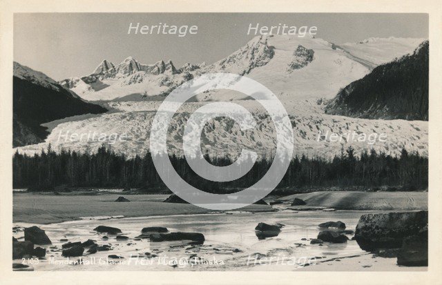 'Mendenhall Glacier near Juneau, Alaska', c1940.  Artist: Unknown.