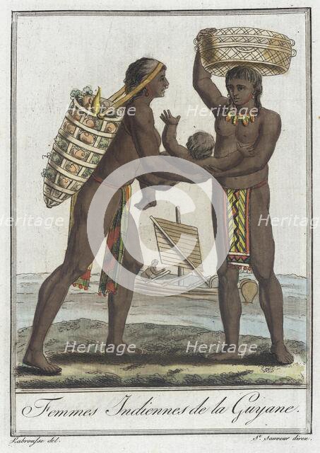 Costumes de Différents Pays, 'Femmes Indiennes de la Guyane', c1797. Creator: Jacques Grasset de Saint-Sauveur.