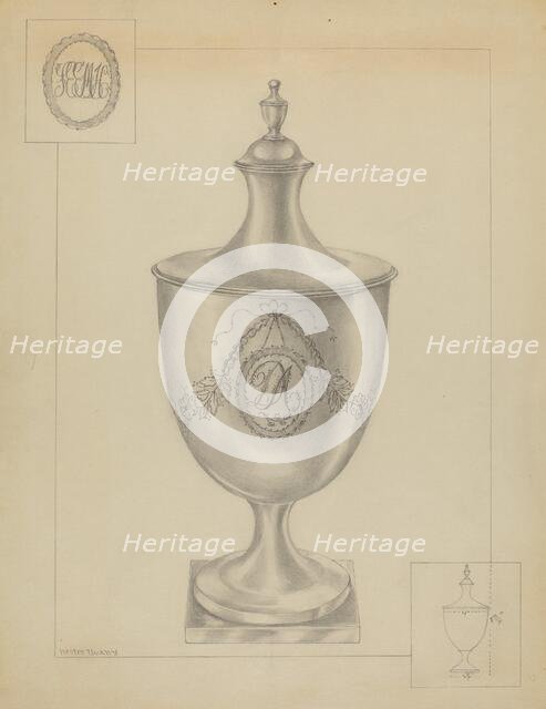 Silver Sugar Bowl, c. 1936. Creator: Hester Duany.