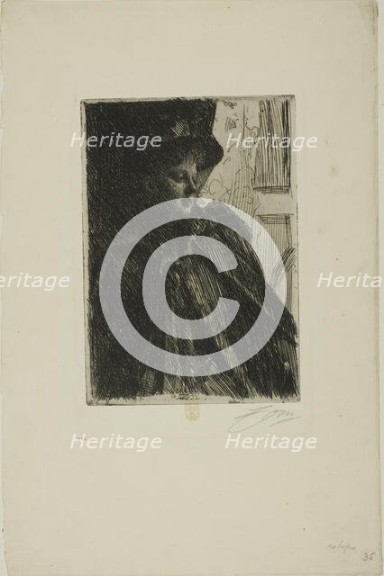 Olga Bratt, 1892. Creator: Anders Leonard Zorn.