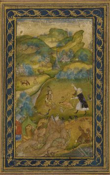 Layla and Majnun, Mughal dynasty, 17th century. Creator: Unknown.