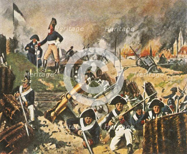 Gneisenau and Nettelbeck on the ramparts of Kolberg, 1807, (1936). Creator: Unknown.