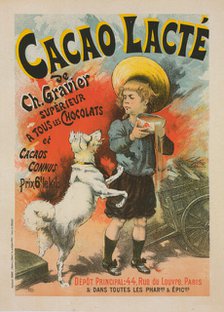 Affiche pour le "Cacao lacté, de Ch. Gravier"., c1896. Creator: Lucien Lefevre.