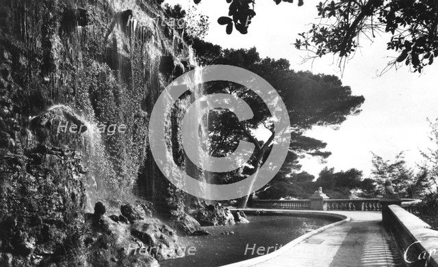 The Chateau Waterfall, Nice, South of France, early 20th century. Artist: Unknown
