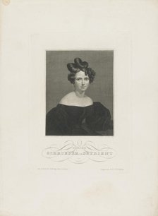 Portrait of the opera singer Wilhelmine Schröder-Devrient (1804-1860) , c. 1840. Creator: Mayer, Carl (1798-1868).