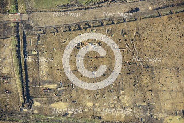 Archaeological excavations in advance of construction work..., Warwickshire, 2022.  Creator: Damian Grady.