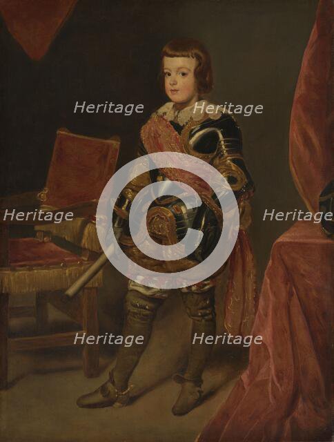Portrait of Prince Baltasar Carlos, Son of the Spanish King Philip IV, at approx..., 1639-1645. Creator: Juan Battista Martinez del Mazo.